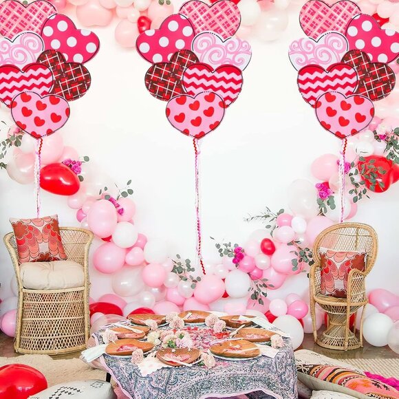 Valentine Garden Flag Outdoor Decorations for Outside Double-Sided Printed, Pink - Picture 6 of 7